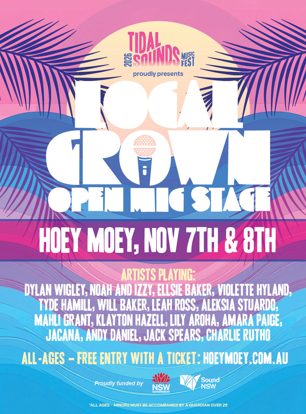JACANA WILL BE ONSTAGE AT THE TIDAL SOUNDS FESTIVAL OPEN MIC STAGE 4:20PM SUNDAY 8TH NOVEMBER